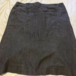 Faded Black denim a line style denim skirt